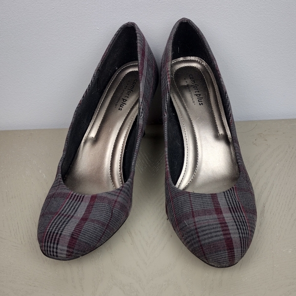 Comfort Plus by Predictions Plaid Heels - Picture 2 of 6